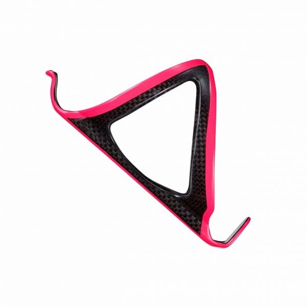 Gọng Bình Nước Carbon 3k Supacaz Fly Cage Carbon Đen/Hồng Neon - Ảnh 1